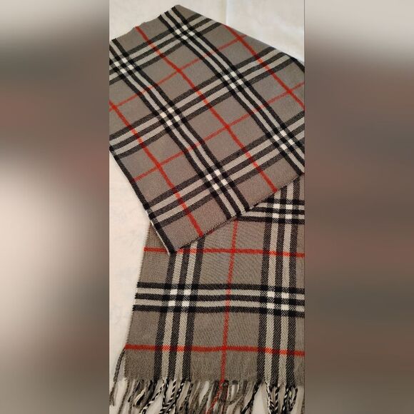 Plaid Fringe Winter Scarf Men's Women's Unisex - Picture 4 of 12